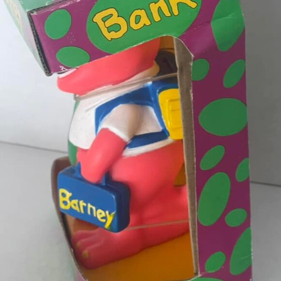 BARNEY COLLECTION- BARNEY BANK~ BABY BOP SNEAKER TOPPERS~ BARNEY CAKE SET - Picture 6 of 8
